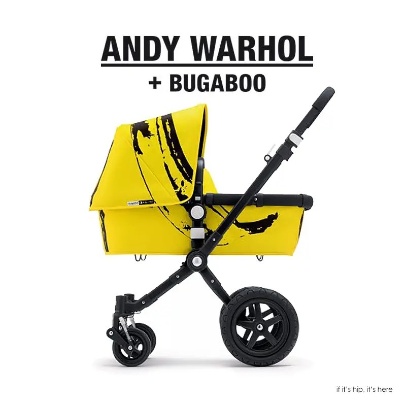 Компания детских колясок Bugaboo снова сотрудничает с Фондом Энди Уорхола, на этот раз создавая коляску, в которой используется текстиль из культового принта Уорхола, созданного в 1966 году, который был выбран для украшения обложки первого альбома The Velvet Underground и Nico